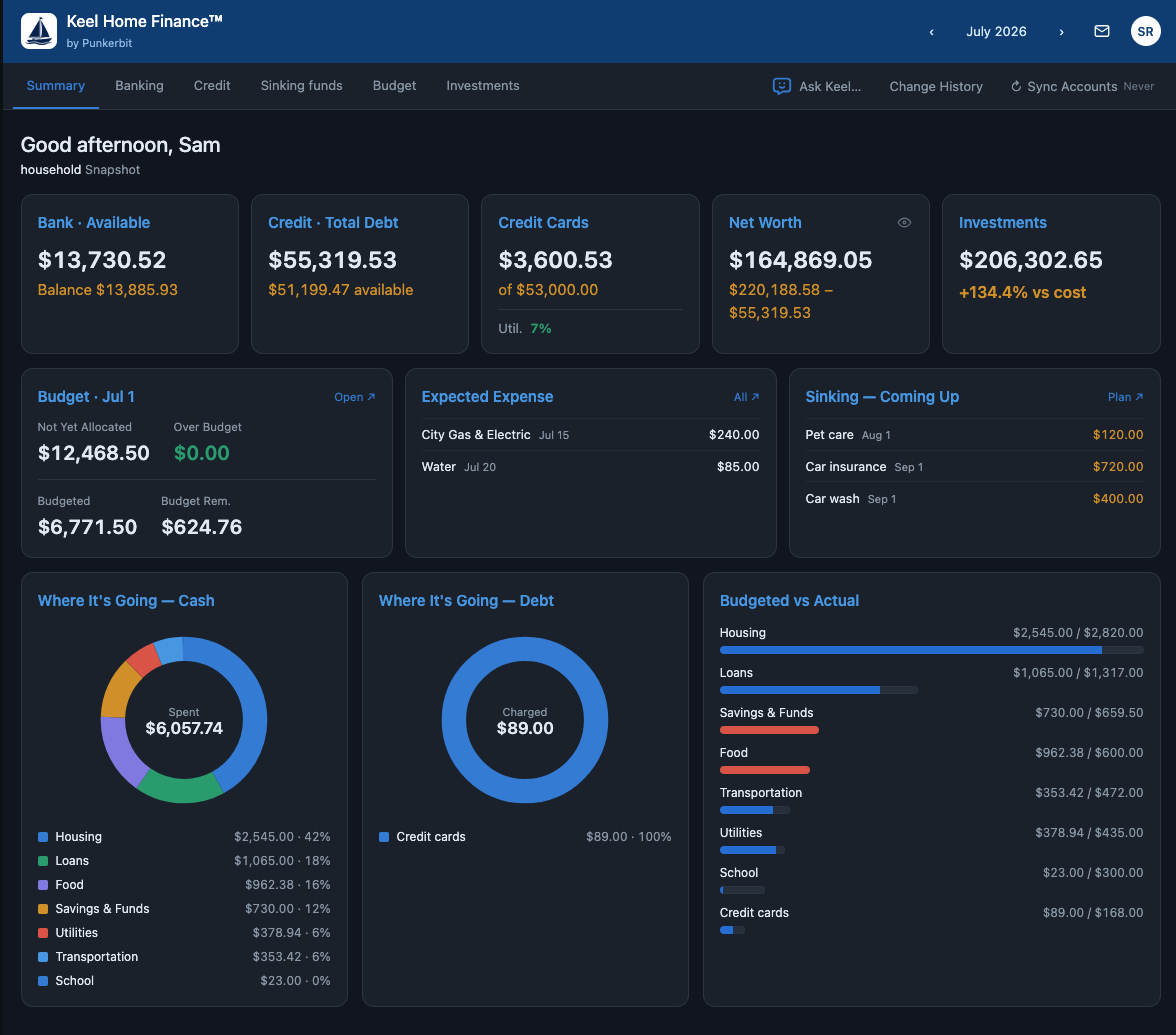 Keel Home Finance app